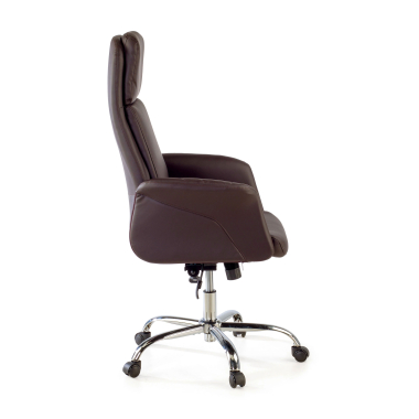 fauteuil de bureau marron king simil cuir accoudoirs rembourres 4