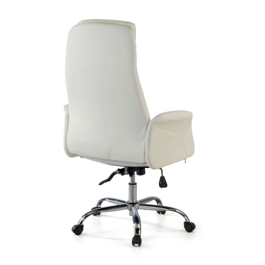 fauteuil de bureau blanc king simil cuir accoudoirs rembourres 9