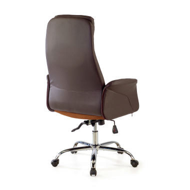 fauteuil de bureau marron king simil cuir accoudoirs rembourres 9
