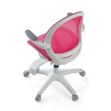 chaise de bureau enfant rose ergokid maille accoudoirs rabattables 8