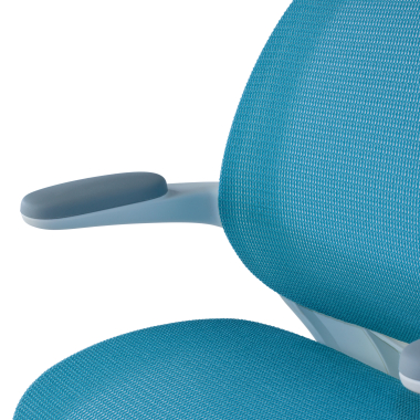 chaise de bureau enfant bleu ergokid maille accoudoirs rabattables 7