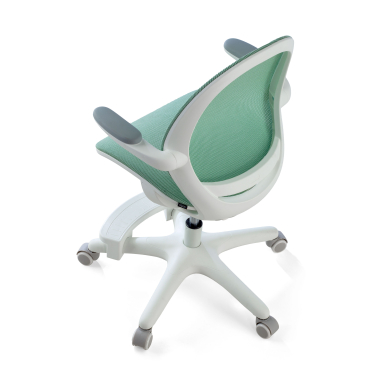 chaise de bureau enfant vert ergokid maille accoudoirs rabattables 8