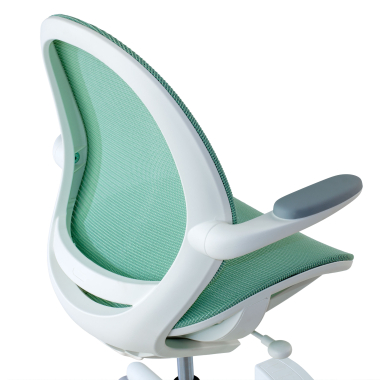 chaise de bureau enfant vert ergokid maille accoudoirs rabattables 5