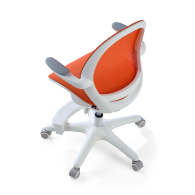 chaise de bureau enfant orange ergokid maille accoudoirs rabattables 8