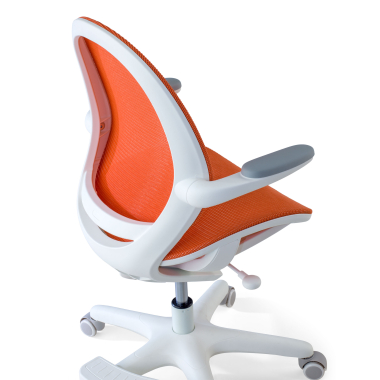 chaise de bureau enfant orange ergokid maille accoudoirs rabattables 5
