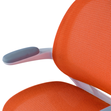 chaise de bureau enfant orange ergokid maille accoudoirs rabattables 6