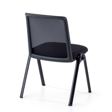 chaise de conference noir dora maille sans accoudoirs 11