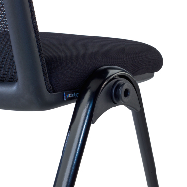 chaise de conference noir dora maille sans accoudoirs 9