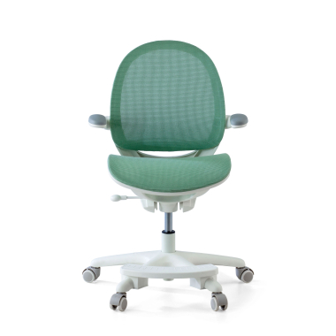chaise de bureau enfant vert ergokid maille accoudoirs rabattables 3