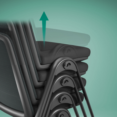 chaise avec tablette noir support de bureau maille sans accoudoirs 6