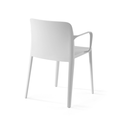 chaise de conference blanc loop plastique accoudoirs fixes 9