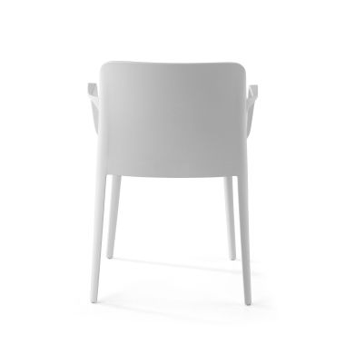 chaise de conference blanc loop plastique accoudoirs fixes 8