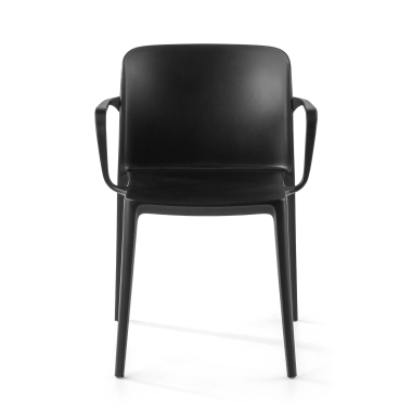 chaise de conference noir loop plastique accoudoirs fixes 3