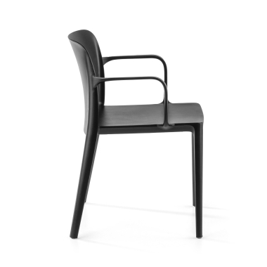 chaise de conference noir loop plastique accoudoirs fixes 4