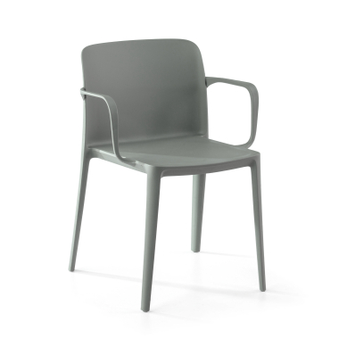 chaise de conference vert loop plastique accoudoirs fixes 1