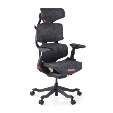 chaise gaming rouge dragonlord maille accoudoirs reglables 6d soutien lombaire appui tete 9