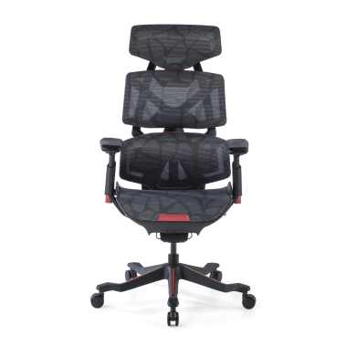 chaise gaming rouge dragonlord maille accoudoirs reglables 6d soutien lombaire appui tete 1