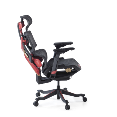 chaise gaming rouge dragonlord maille accoudoirs reglables 6d soutien lombaire appui tete 8