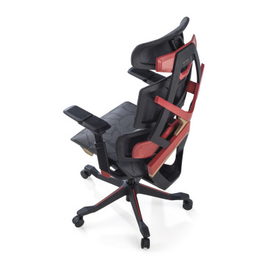chaise gaming rouge dragonlord maille accoudoirs reglables 6d soutien lombaire appui tete 10