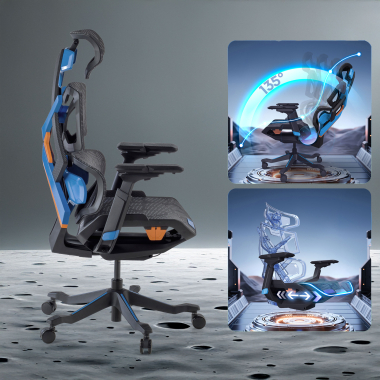 chaise gaming lilas dragonlord maille accoudoirs reglables 6d soutien lombaire appui tete 4