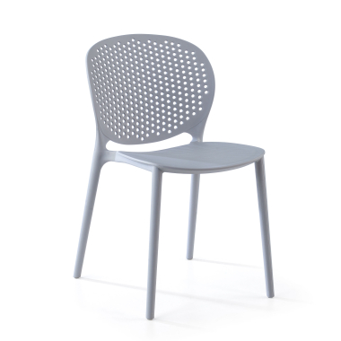 chaise de conference gris tango plastique sans accoudoirs 1