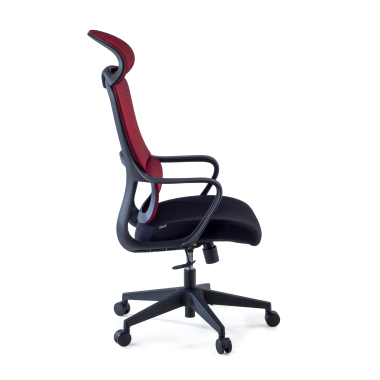 chaise de bureau rouge nebula maille accoudoirs fixes soutien lombaire appui tete 4