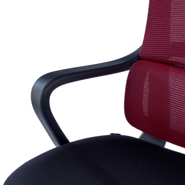 chaise de bureau rouge nebula maille accoudoirs fixes soutien lombaire appui tete 7