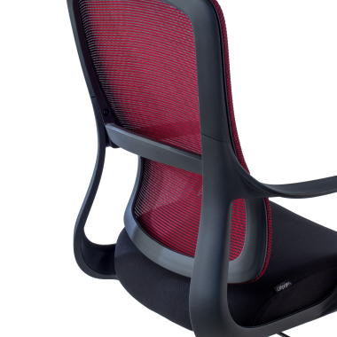 chaise de bureau rouge nebula maille accoudoirs fixes soutien lombaire appui tete 5