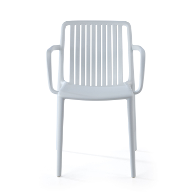 chaise de conference blanc omnia plastique accoudoirs fixes 2