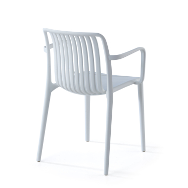 chaise de conference blanc omnia plastique accoudoirs fixes 4