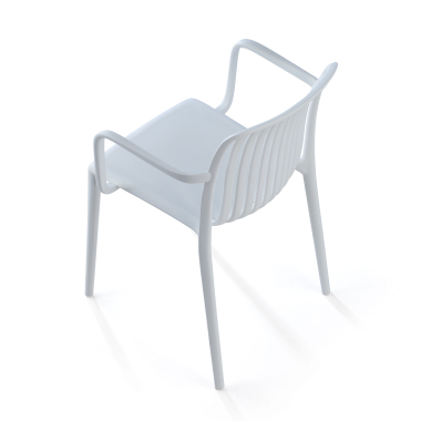 chaise de conference blanc omnia plastique accoudoirs fixes 7