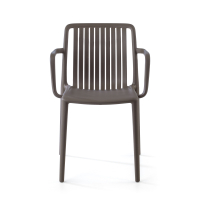 Chaise restauration empilable pour extérieur Omnia avec accoudoirs