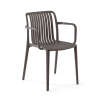 Chaise restauration empilable pour extérieur Omnia avec accoudoirs