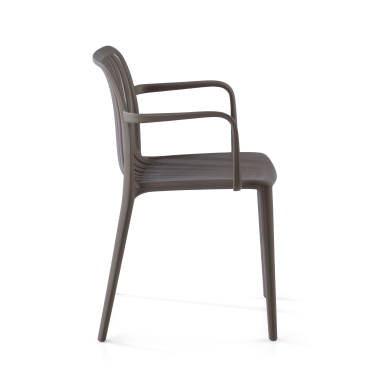 chaise de conference gris omnia plastique accoudoirs fixes 3