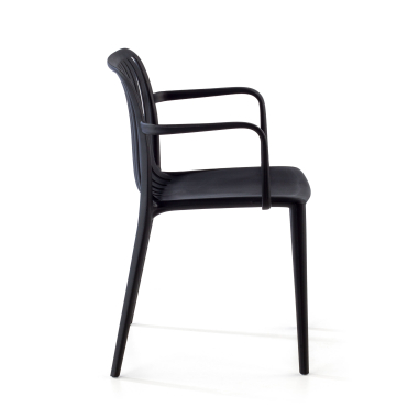 chaise de conference noir omnia plastique accoudoirs fixes 3