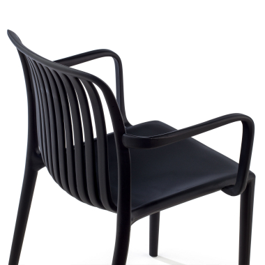 chaise de conference noir omnia plastique accoudoirs fixes 5