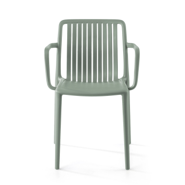 chaise de conference vert omnia plastique accoudoirs fixes 2