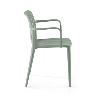 chaise de conference vert omnia plastique accoudoirs fixes 3