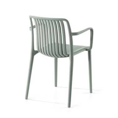 chaise de conference vert omnia plastique accoudoirs fixes 4