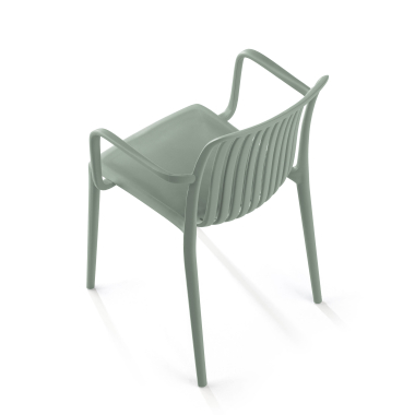 chaise de conference vert omnia plastique accoudoirs fixes 7