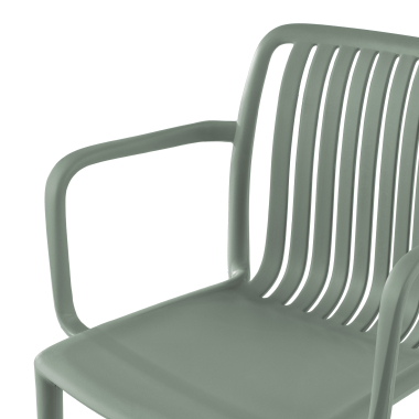 chaise de conference vert omnia plastique accoudoirs fixes 8