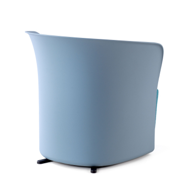 chaise salle d attente bleu duomo tissu accoudoirs fixes 8