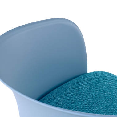 chaise salle d attente bleu duomo tissu accoudoirs fixes 6