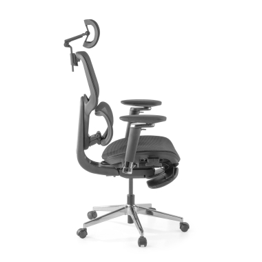 chaise ergonomique noir erghos x2 maille accoudoirs reglables 5d double soutien lombaire appui tete repose pieds extensible 11