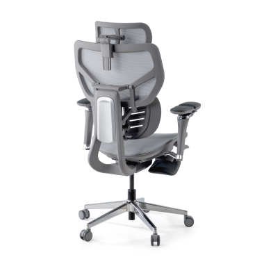 chaise ergonomique gris erghos x3 maille accoudoirs reglables 5d double soutien lombaire appui tete 13