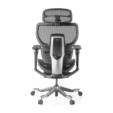 chaise ergonomique noir erghos x4 pro maille accoudoirs reglables 6d double soutien lombaire appui tete repose pieds extensible 17