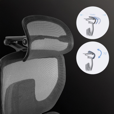chaise ergonomique noir erghos x4 pro maille accoudoirs reglables 6d double soutien lombaire appui tete repose pieds extensible 8
