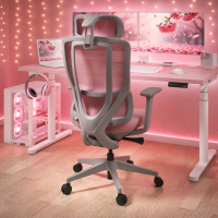 Chaise Ergonomique avec Appuie-tête AeroFlow white, certifiée