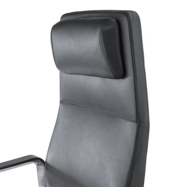 fauteuil de bureau noir weimar cuir authentique accoudoirs rembourres 5