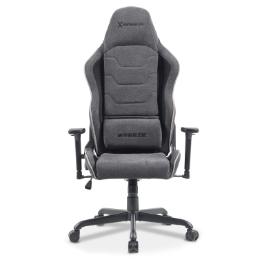 chaise gaming gris breeze tissu accoudoirs mobiles coussin appuie tete appui tete 4